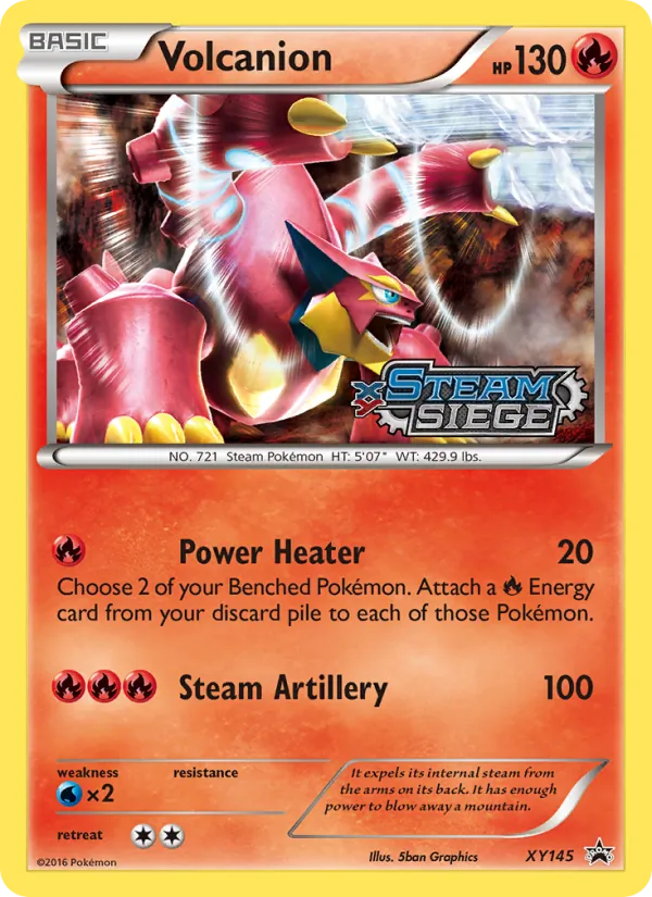 Volcanion XY145, base reference; stamps unverified
