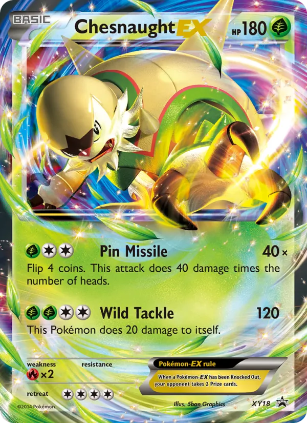 Chesnaught EX #XY18, XY Black Star Holo, TCGdex reference