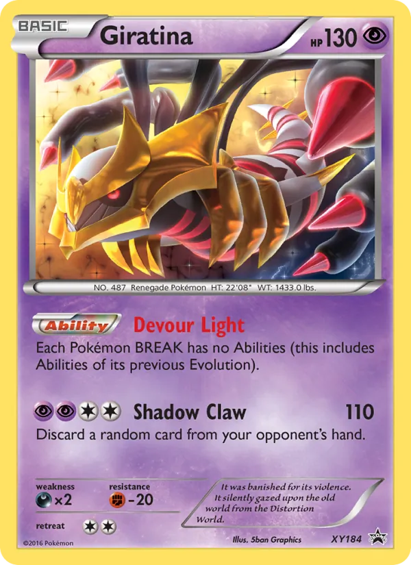 Giratina #XY184, XY Black Star Holo, TCGdex reference