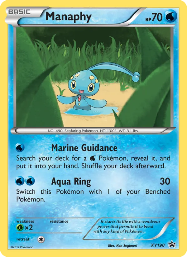 Manaphy #XY190, XY Black Star Holo, TCGdex reference