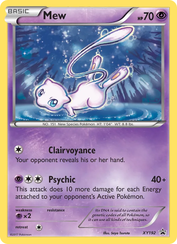 Mew #XY192, XY Black Star Holo, TCGdex reference