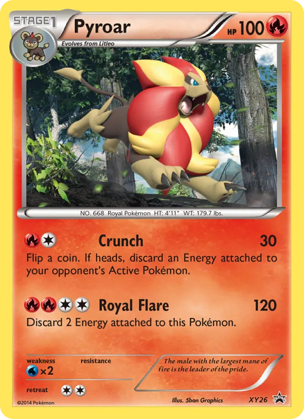 Pyroar #XY26, XY Black Star Holo, TCGdex reference
