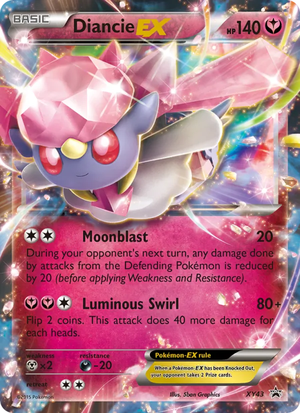 Diancie EX #XY43, XY Black Star Holo, TCGdex reference