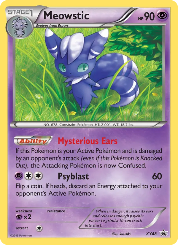 Meowstic #XY48, XY Black Star Holo, TCGdex reference