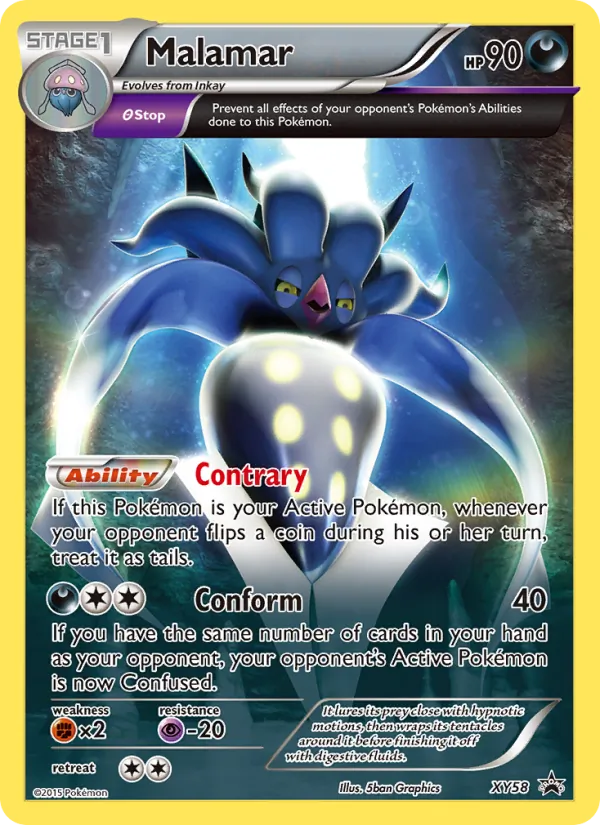 Malamar #XY58, XY Black Star Holo, TCGdex reference
