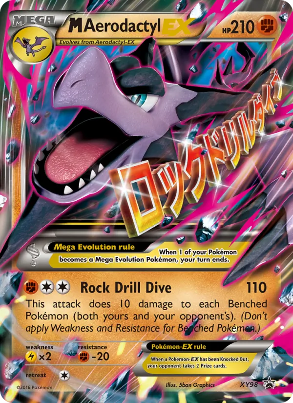 M Aerodactyl EX #XY98, XY Black Star Holo, TCGdex reference